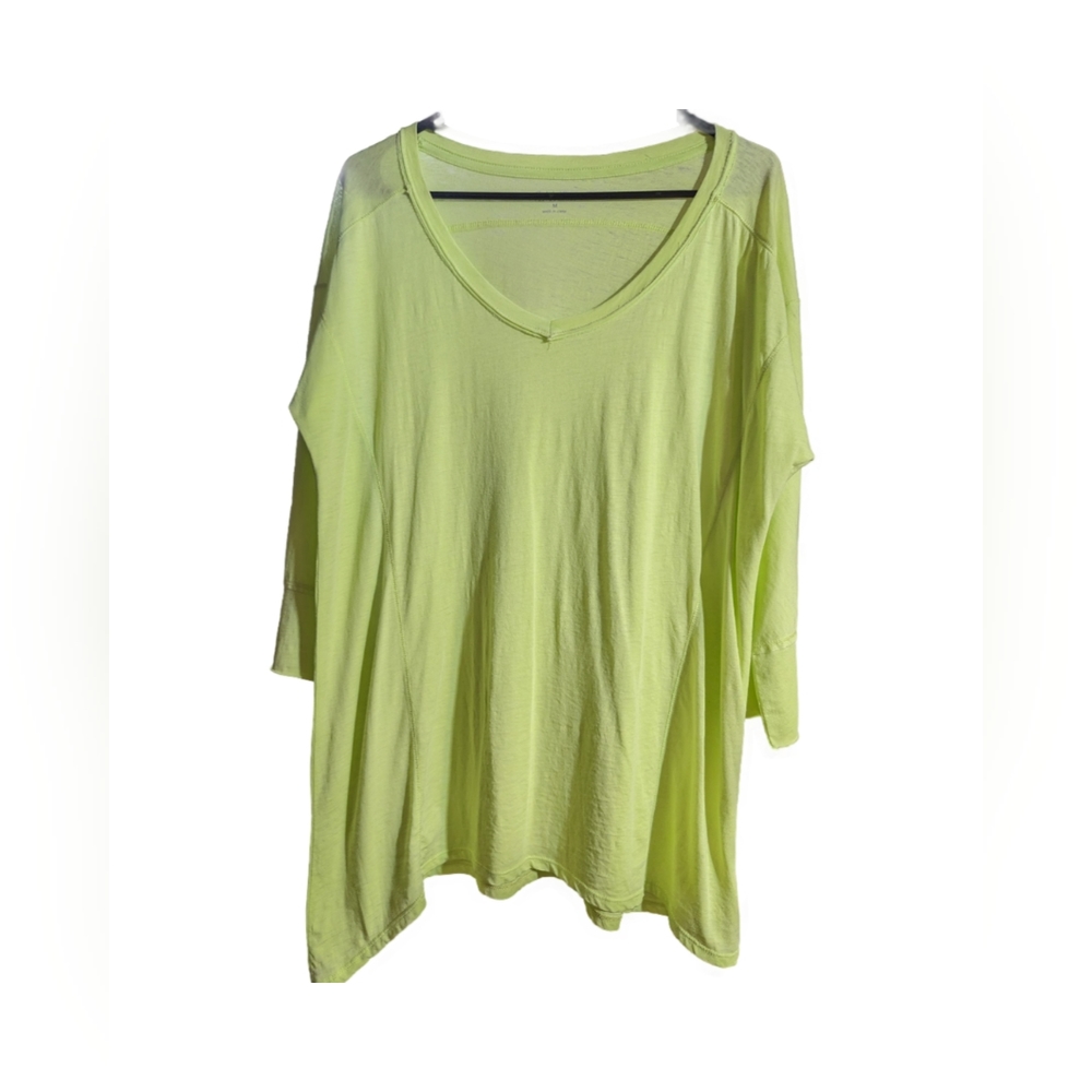 💛Calvin Klein Performance💛 Size Med Sheer A Symmetrical Top Pre-Loved Yellow